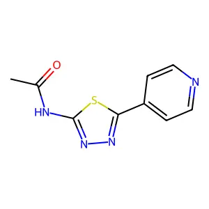 N-(5-pyridin-4-yl-1,3,4-thiadiazol-2-yl)acetamide structure