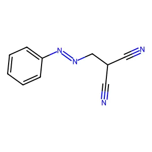 Methyl(phenylazo)malononitrile structure