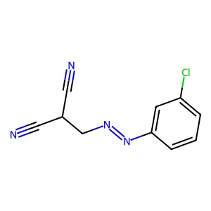 ((m-Chlorophenyl)azo)methylmalononitrile structure