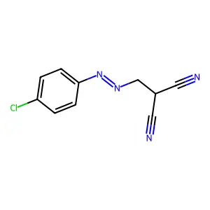 ((p-Chlorophenyl)azo)methylmalononitrile structure