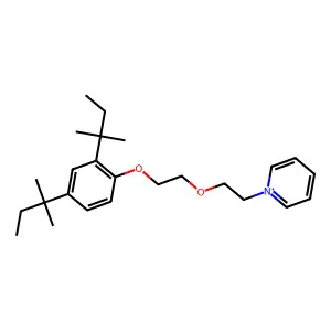 1-(2-{2-[2,4-bis(2-methylbutan-2-yl)phenoxy]ethoxy}ethyl)pyridinium structure