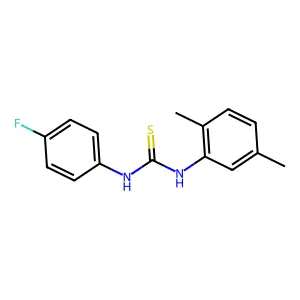 1-(2,5-dimethylphenyl)-3-(4-fluorophenyl)thiourea structure