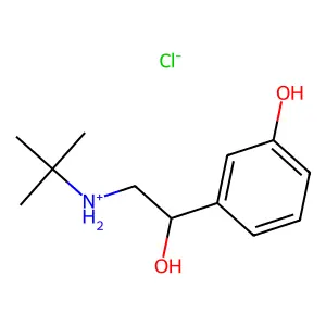 Benzyl alcohol, alpha-(((1,1-dimethylethyl)amino)methyl)-3-hydroxy-, hydrochloride structure