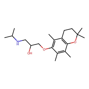 1-((3,4-Dihydro-2,2,5,7,8-pentamethyl-2H-1-benzopyran-6-yl)oxy)-3-((1-methylethyl)amino)-2-propanol structure