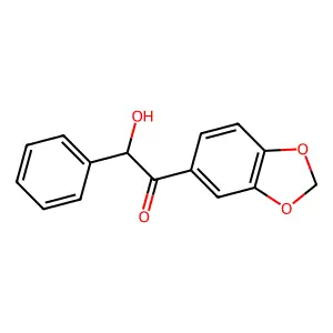 1-(1,3-benzodioxol-5-yl)-2-hydroxy-2-phenylethanone structure