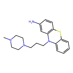 10-[3-(4-methylpiperazin-1-yl)propyl]phenothiazin-2-amine structure