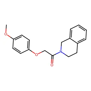 1-(3,4-dihydro-1H-isoquinolin-2-yl)-2-(4-methoxyphenoxy)ethanone structure