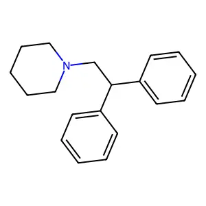 1-(2,2-diphenylethyl)piperidine structure