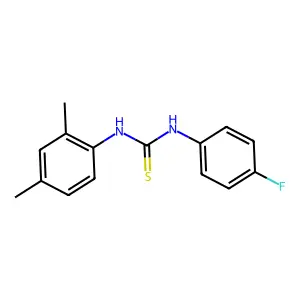 1-(2,4-dimethylphenyl)-3-(4-fluorophenyl)thiourea structure