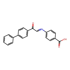 p-(p-Phenylphenacylideneamino)benzoic acid structure