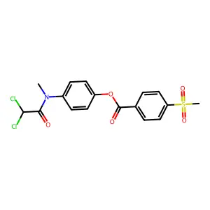 [4-[(2,2-dichloroacetyl)-methylamino]phenyl] 4-methylsulfonylbenzoate structure