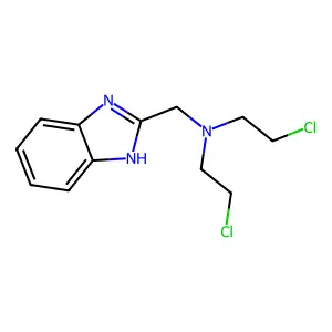 N-(1H-benzimidazol-2-ylmethyl)-2-chloro-N-(2-chloroethyl)ethanamine structure
