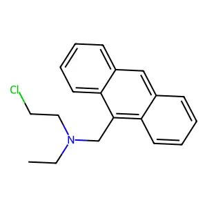 N-(anthracen-9-ylmethyl)-2-chloro-N-ethylethanamine structure