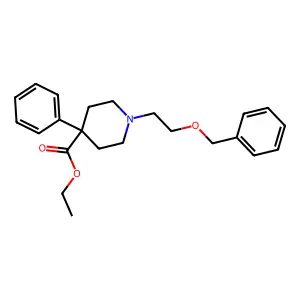 ethyl 4-phenyl-1-(2-phenylmethoxyethyl)piperidine-4-carboxylate structure