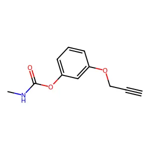 (3-prop-2-ynoxyphenyl) N-methylcarbamate structure