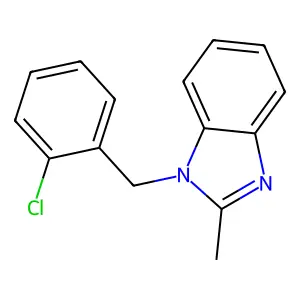 1-(2-chlorobenzyl)-2-methyl-1H-benzimidazole structure