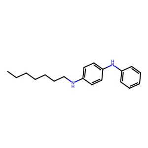 1,4-Benzenediamine, N-heptyl-N'-phenyl- structure