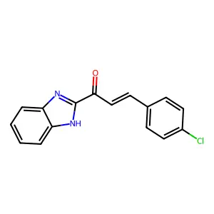 1-(1H-benzimidazol-2-yl)-3-(4-chlorophenyl)prop-2-en-1-one structure
