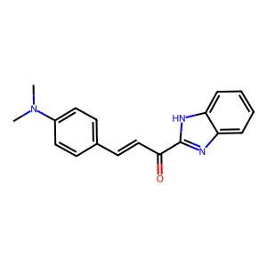 1-(1H-benzimidazol-2-yl)-3-[4-(dimethylamino)phenyl]prop-2-en-1-one structure