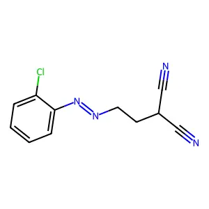 ((o-Chlorophenyl)azo)ethylmalononitrile structure