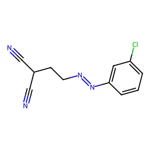 ((m-Chlorophenyl)azo)ethylmalononitrile structure