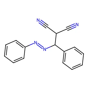Benzyl(phenylazo)malononitrile structure