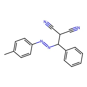 Benzyl(p-tolylazo)malononitrile structure