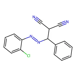 Benzyl((o-chlorophenyl)azo)malononitrile structure
