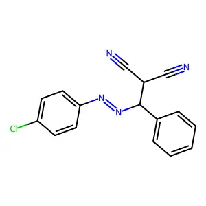 Benzyl((p-chlorophenyl)azo)malononitrile structure