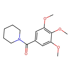 Piperidine, 1-(3,4,5-trimethoxybenzoyl)- structure