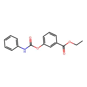 ETHYL 3-(((PHENYLAMINO)CARBONYL)OXY)BENZOATE structure