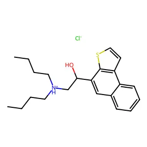 alpha-((Dibutylamino)methyl)naphtho(2,1-b)thiophene-4-methanol hydrochloride structure