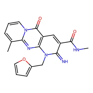 1-(2-FURYLMETHYL)-2-IMINO-N,10-DIMETHYL-5-OXO-1,5-DIHYDRO-2H-DIPYRIDO[1,2-A:2,3-D]PYRIMIDINE-3-CARBOXAMIDE structure