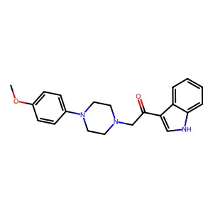 1-(1H-indol-3-yl)-2-[4-(4-methoxyphenyl)piperazin-1-yl]ethanone structure