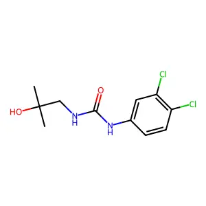 1-(3,4-dichlorophenyl)-3-(2-hydroxy-2-methylpropyl)urea structure