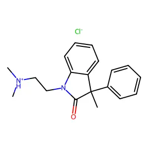 1,3-Dihydro-1-(2-(dimethylamino)ethyl)-3-methyl-3-phenyl-2H-indol-2-one hydrochloride structure
