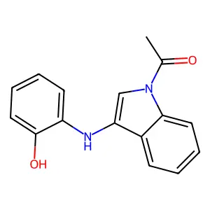 1-(3-((2-Hydroxyphenyl)amino)-1H-indol-1-yl)ethan-1-one structure