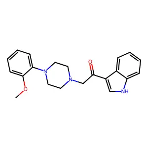 1-(1H-indol-3-yl)-2-[4-(2-methoxyphenyl)piperazin-1-yl]ethanone structure