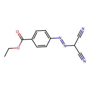 p-((Dicyanomethyl)azo)benzoic acid ethyl ester structure