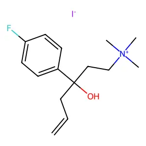 (3-(p-Fluorophenyl)-3-hydroxy-5-hexenyl)trimethylammonium iodide structure