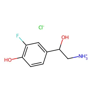 [2-(3-fluoro-4-hydroxyphenyl)-2-hydroxyethyl]azanium chloride structure