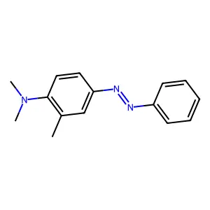 N,N,2-trimethyl-4-phenyldiazenylaniline structure