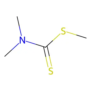 Methyl dimethyldithiocarbamate structure