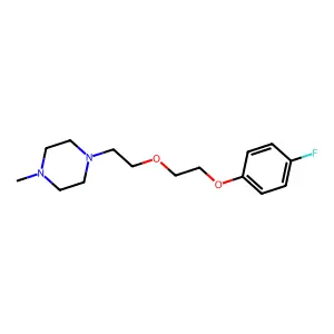 1-[2-[2-(4-fluorophenoxy)ethoxy]ethyl]-4-methylpiperazine structure