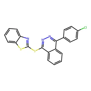 1-(1,3-benzothiazol-2-ylsulfanyl)-4-(4-chlorophenyl)phthalazine structure
