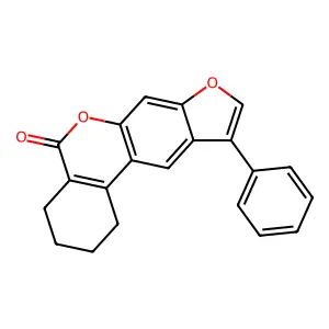 10-phenyl-1,2,3,4-tetrahydro-5H-benzo[c]furo[3,2-g]chromen-5-one structure
