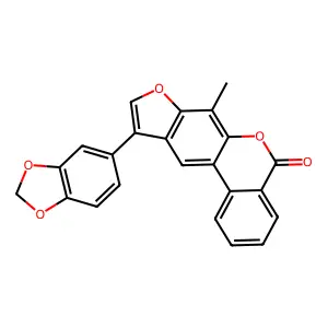 10-(1,3-benzodioxol-5-yl)-7-methyl-5H-benzo[c]furo[3,2-g]chromen-5-one structure