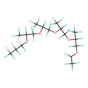 1,1,1,2,3,3-hexafluoro-2-[1,1,2,3,3,3-hexafluoro-2-[1,1,2,3,3,3-hexafluoro-2-[1,1,2,3,3,3-hexafluoro-2-(1,1,2,2,3,3,3-heptafluoropropoxy)propoxy]propoxy]propoxy]-3-(1,2,2,2-tetrafluoroethoxy)propane structure