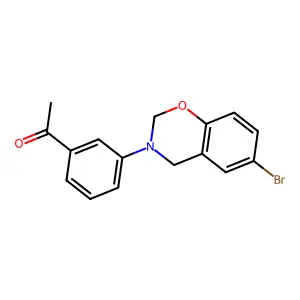 1-[3-(6-bromo-2,4-dihydro-1,3-benzoxazin-3-yl)phenyl]ethanone structure