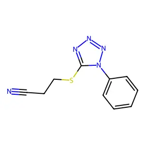 Propanenitrile, 3-[(1-phenyl-1H-tetrazol-5-yl)thio]- structure